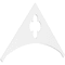 Ekena Millwork Pitch Turner Architectural Grade PVC Gable Pediment, 72"W x 42"H x 1"P (14/12) GPP072X042X100TUR - alternate 1